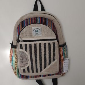 Unisex Handmade Hemp Small Backpack